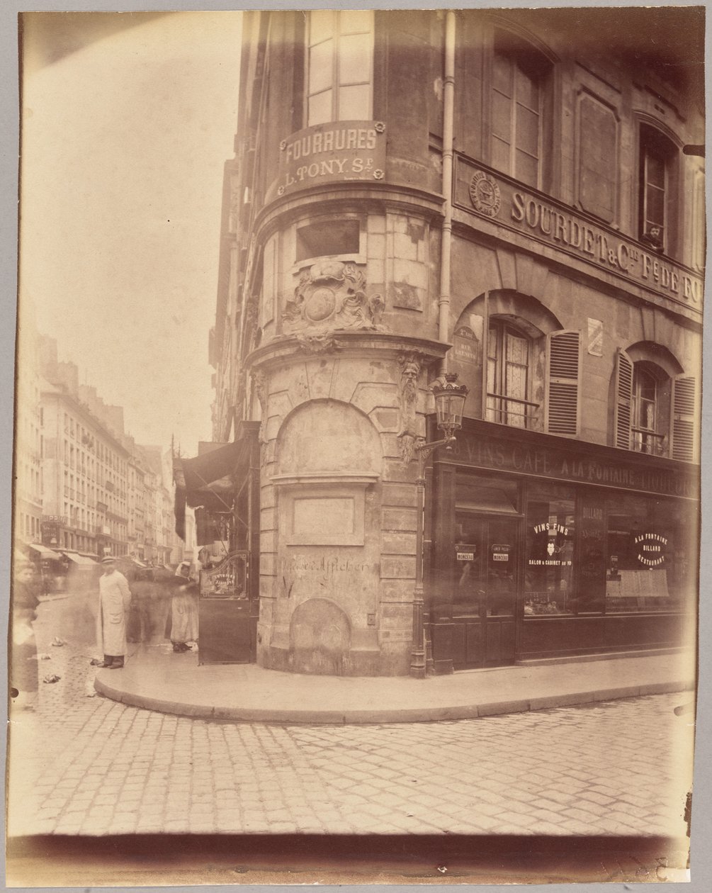 Fontaine de la Reine, rue Greneta e rue Saint-Denis de Eugène Atget