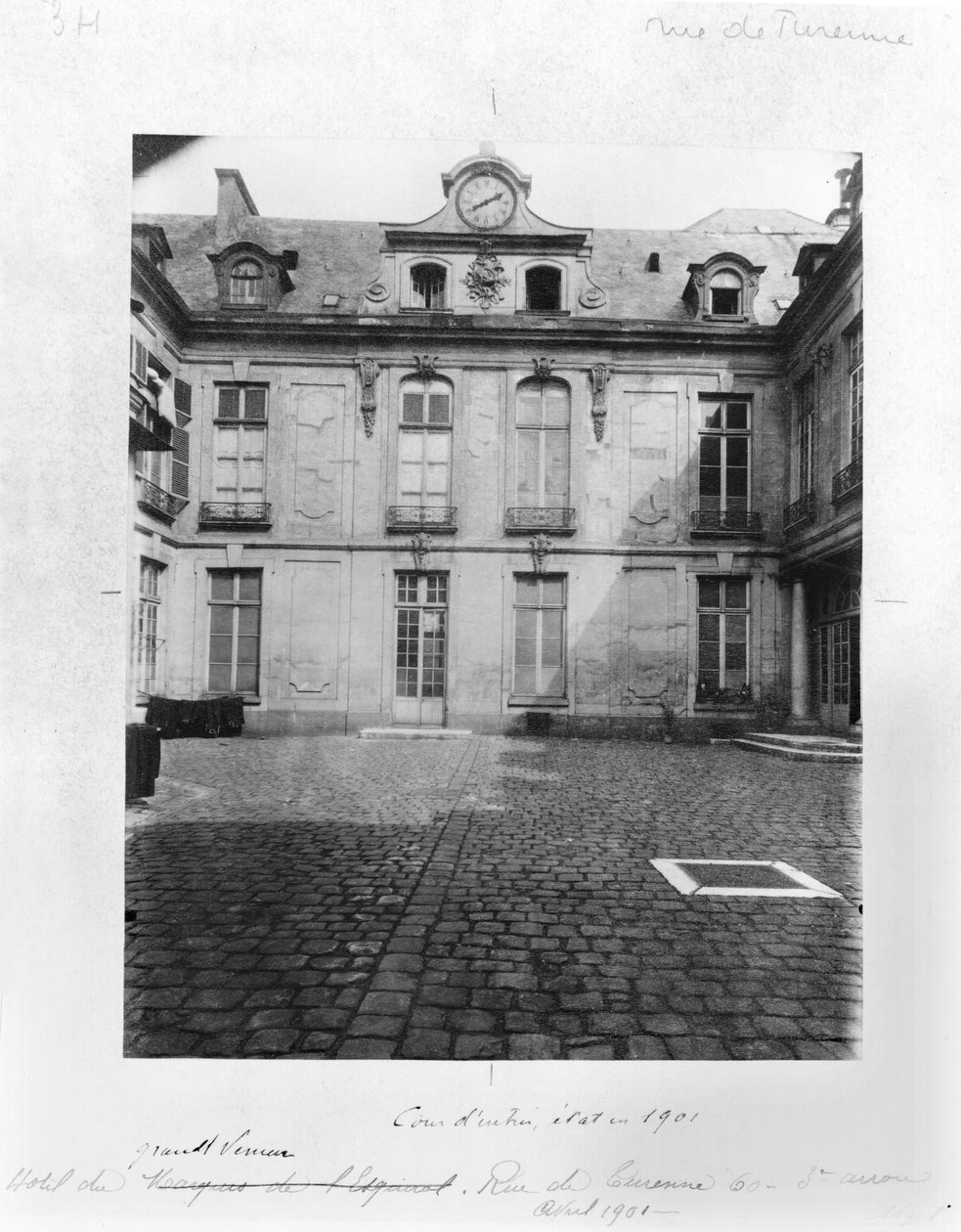 Hotel Grand Veneur em Paris, 60 rue de Turenne, 1901 de Eugène Atget