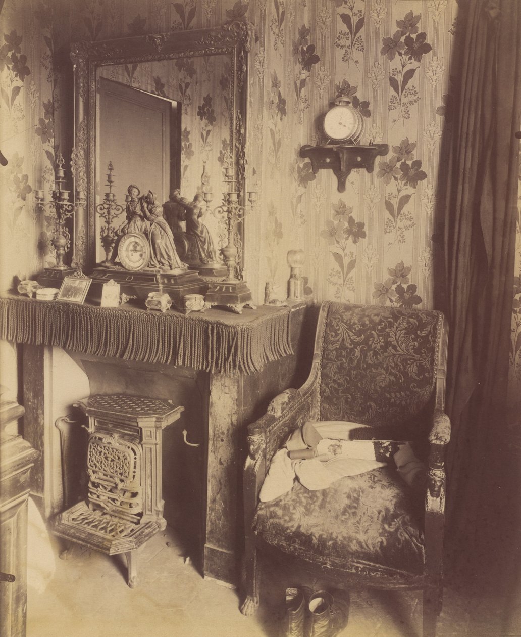 Interior de uma casa da classe trabalhadora, rue de Romainville de Eugène Atget
