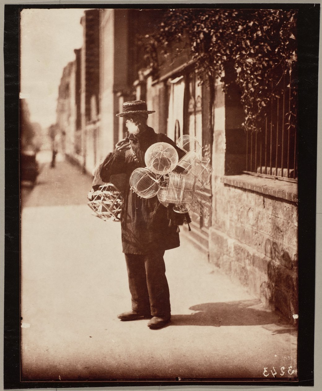 Comerciante de cestos de arame de Eugène Atget