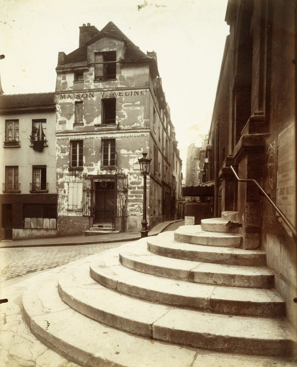 Rue de la Montagne-Sainte-Geneviev da série A Arte da Velha Paris de Eugène Atget