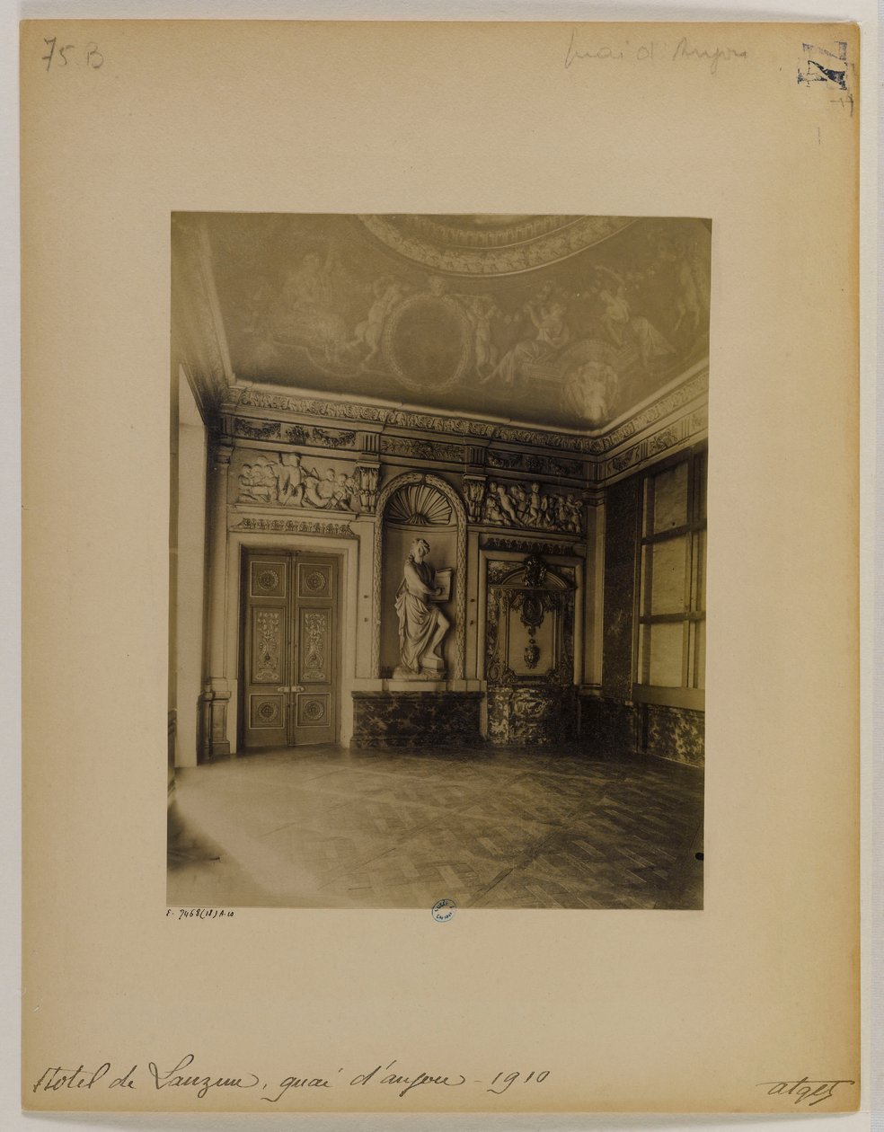 Sala de estar, interior, Hotel Lauzun de Eugène Atget