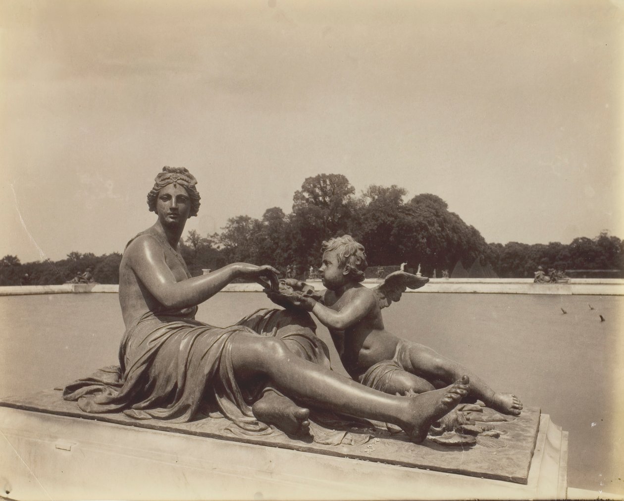 Versalhes, Esquina do Parque, 1901. de Eugène Atget