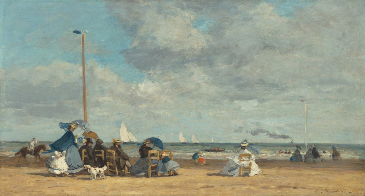 Praia de Trouville de Eugène Boudin