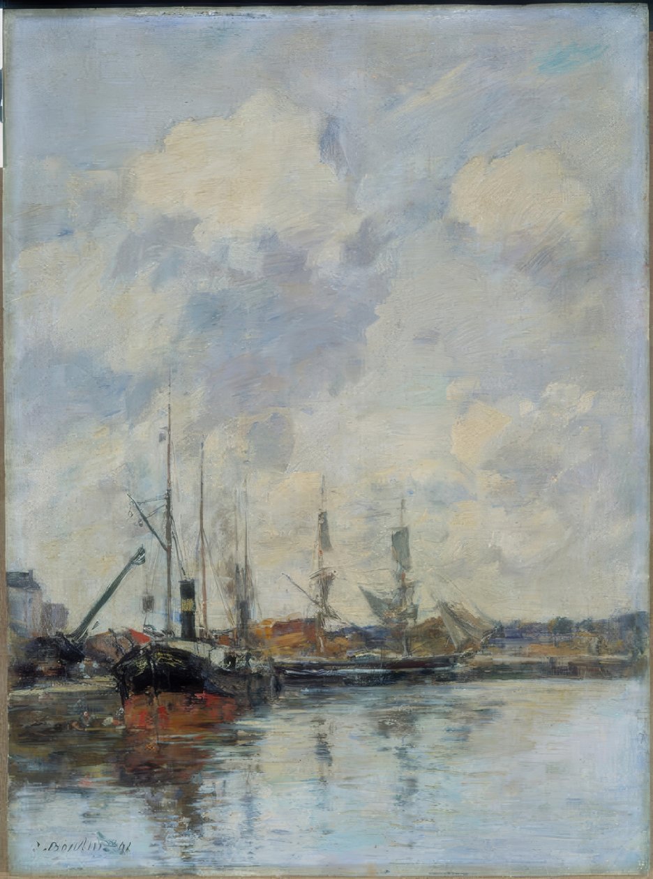 A bacia do porto de Eugène Boudin