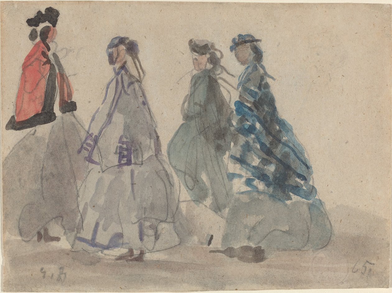 Quatro Mulheres em Trouville de Eugène Boudin