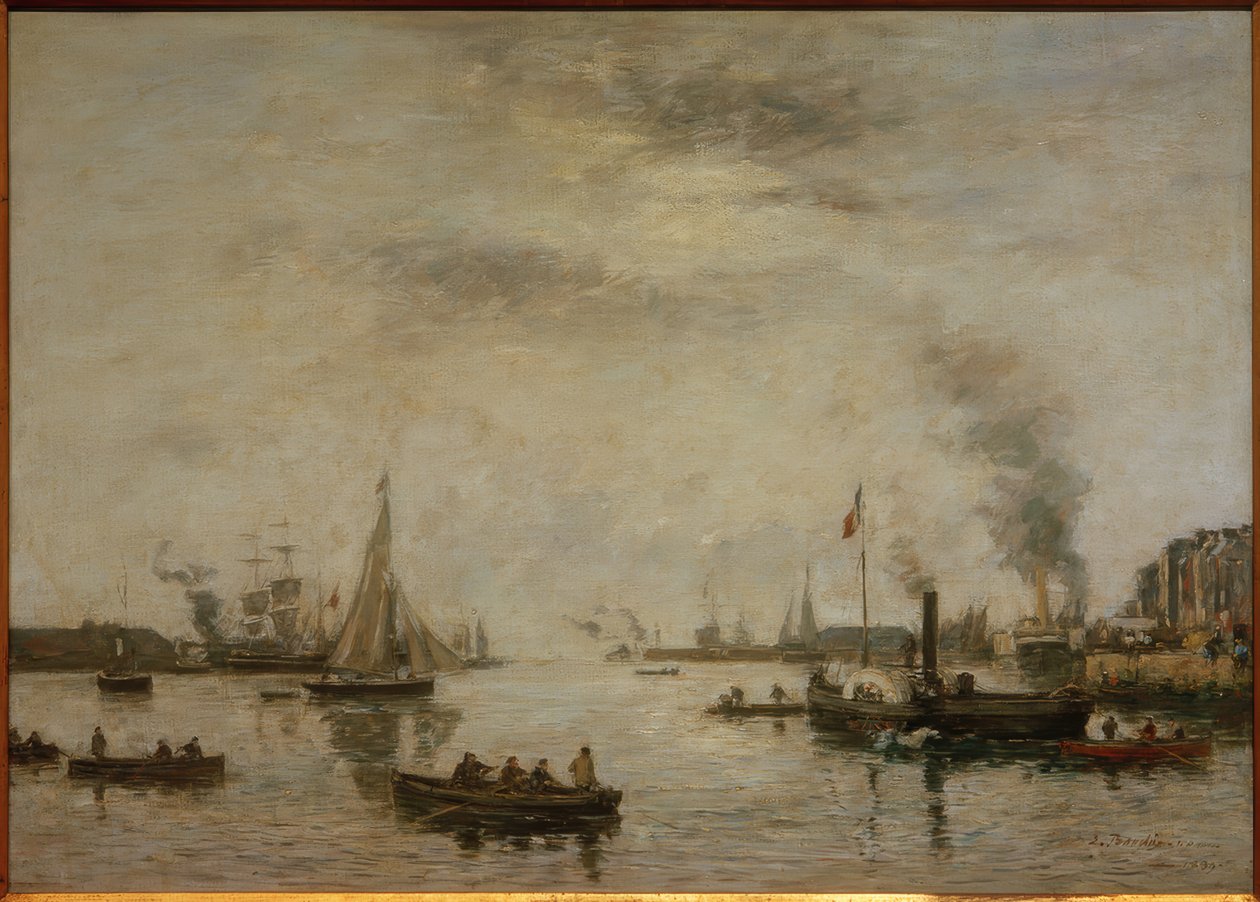 Le Havre, vista para o porto de Eugene Louis Boudin