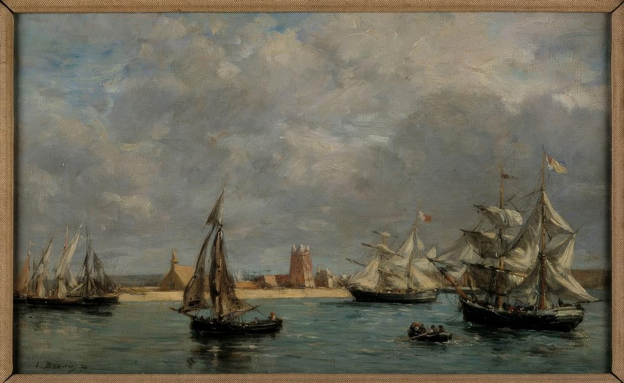 O porto de Camaret de Eugene Louis Boudin