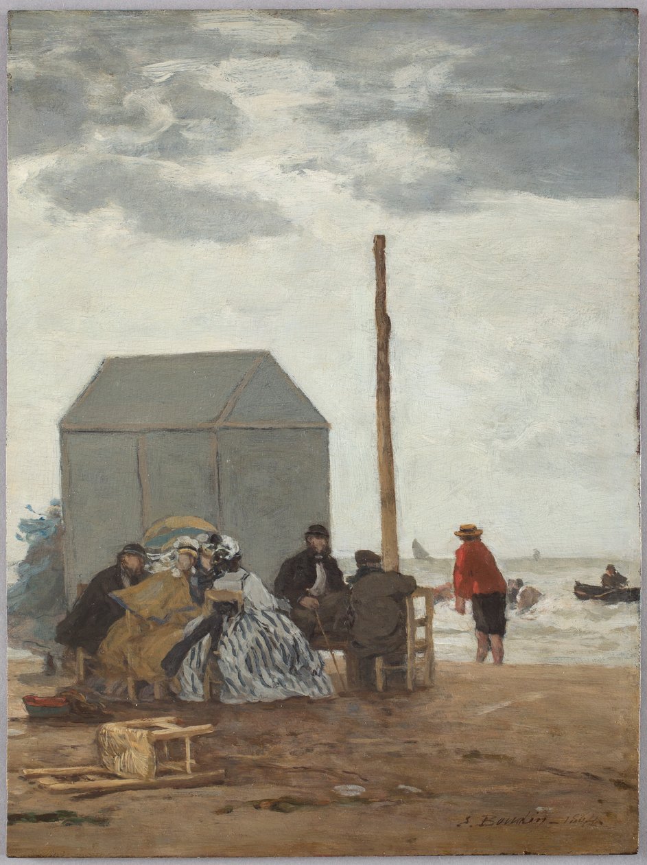 A praia de Deauville de Eugène Boudin
