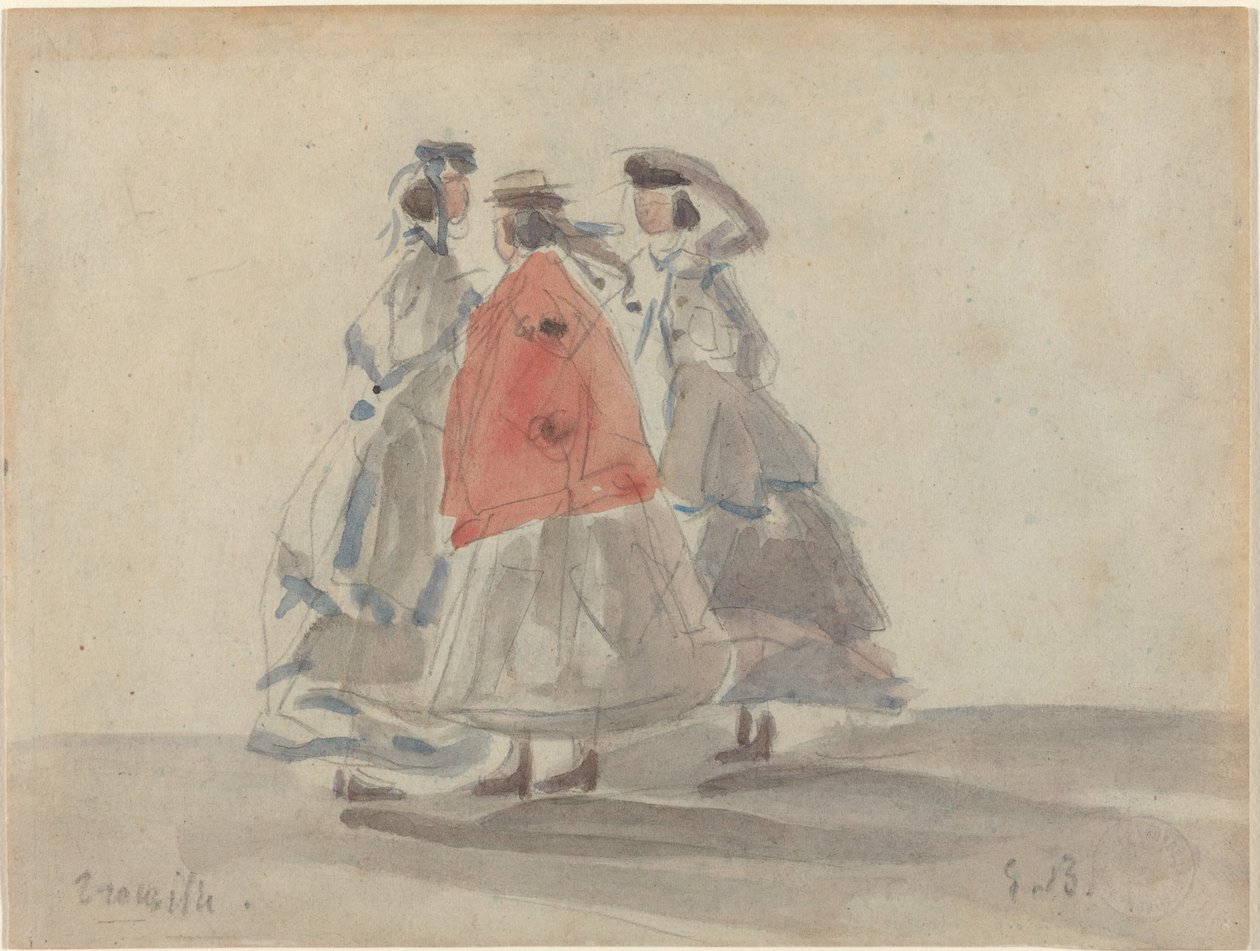 Três mulheres em Trouville de Eugène Boudin