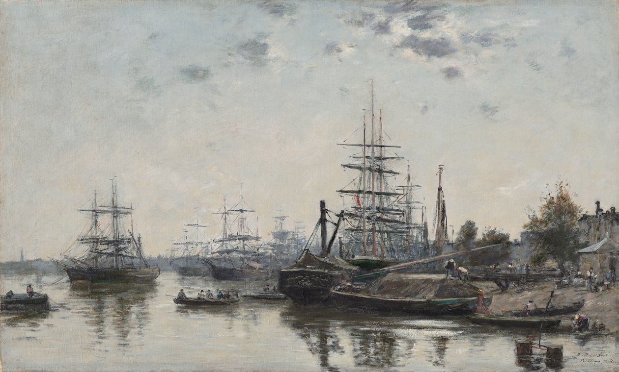 Vista de Bordeaux, do Quai des Chartrons de Eugène Boudin