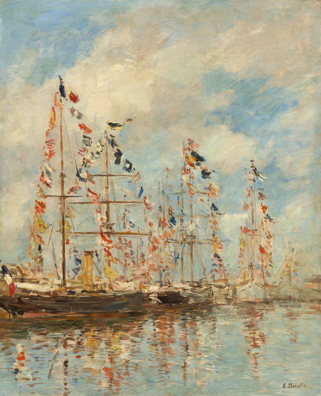 Bacia do iate em Trouville-Deauville de Eugène Boudin