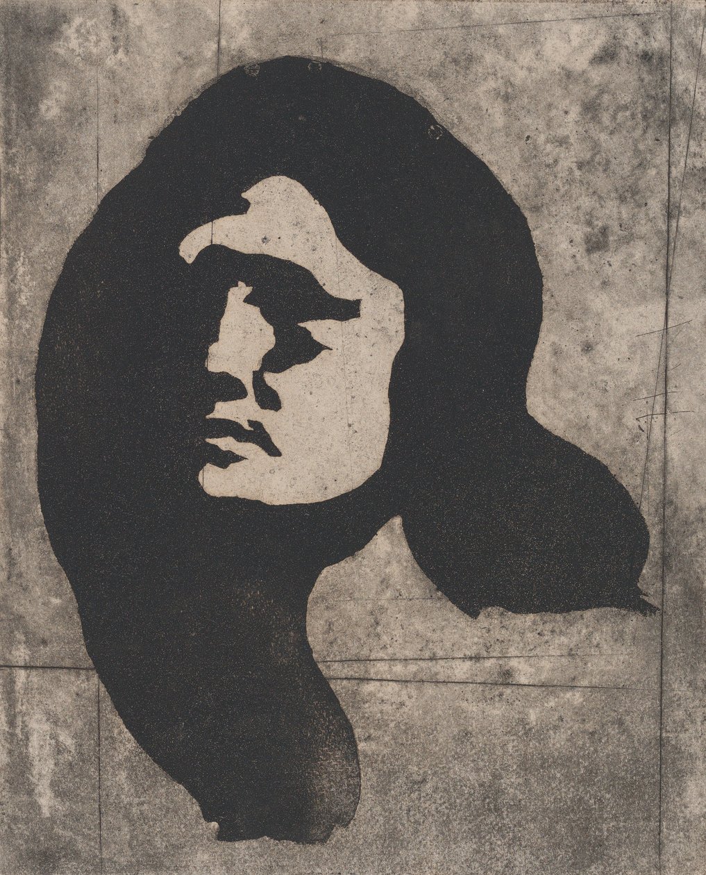 Cabeça de uma mulher, c. 1904. de Eugène Carrière