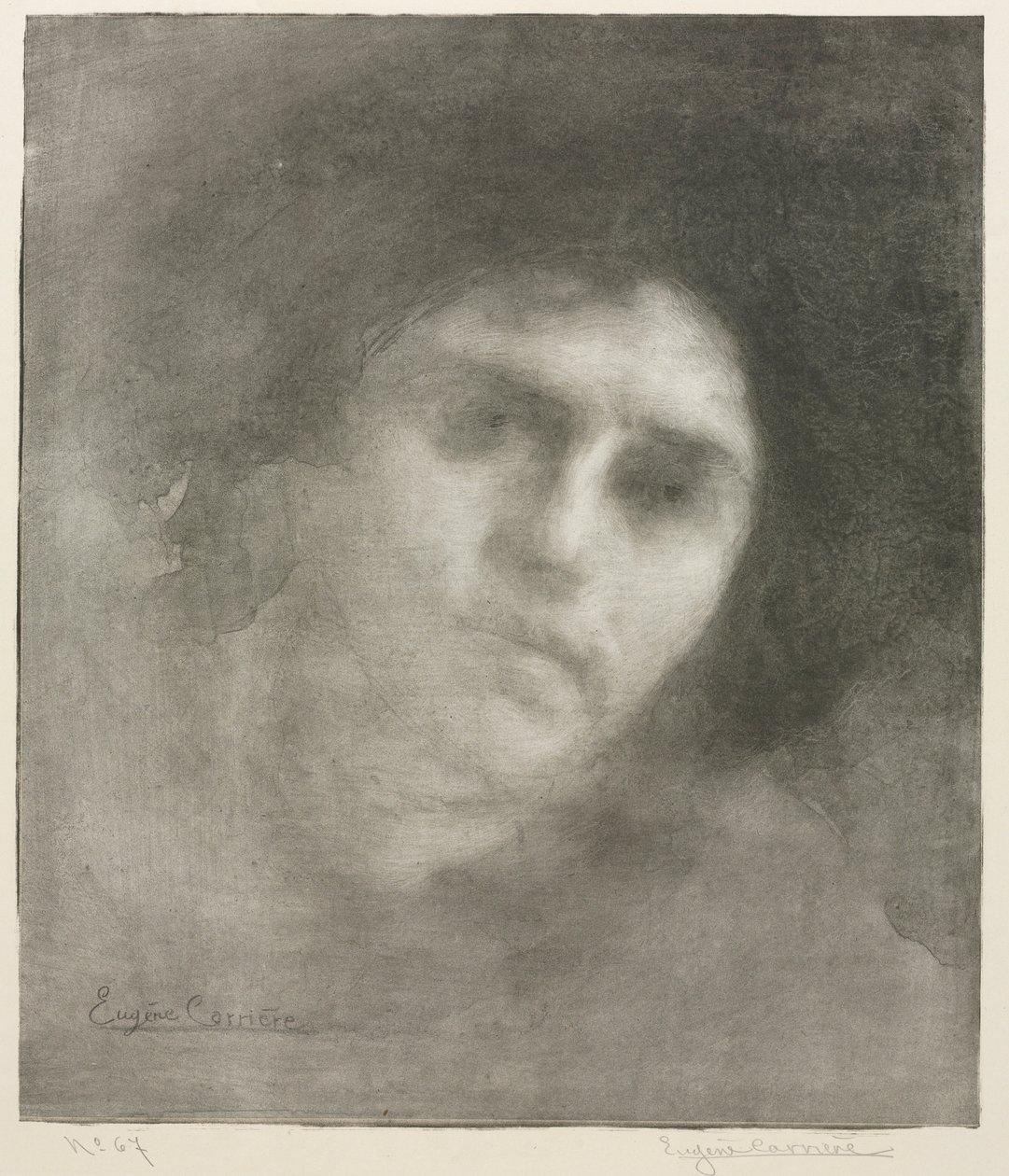 Madame Eugène Carrière prato grande, 1893. de Eugène Carrière