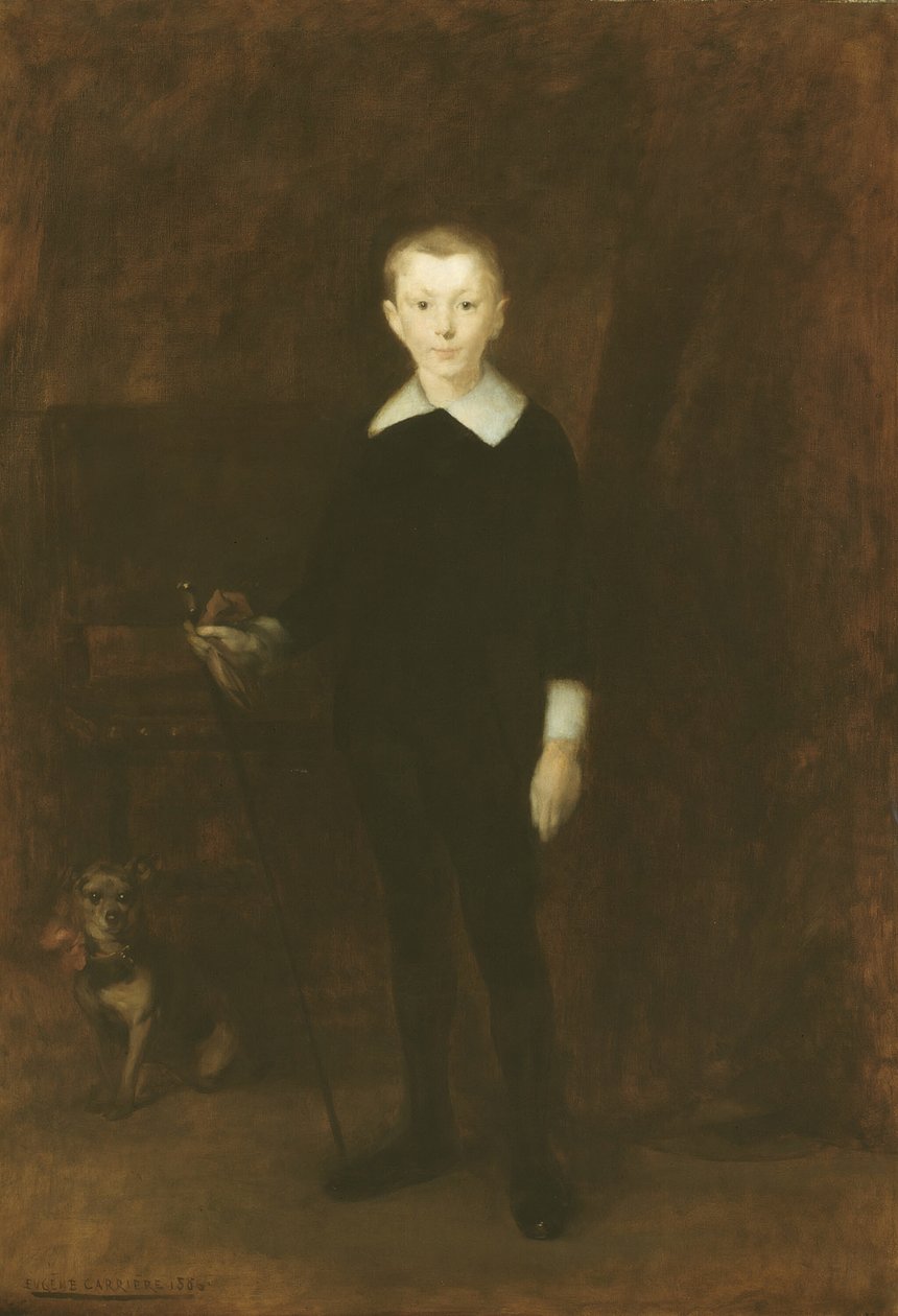 Retrato de um menino, 1886. de Eugène Carrière
