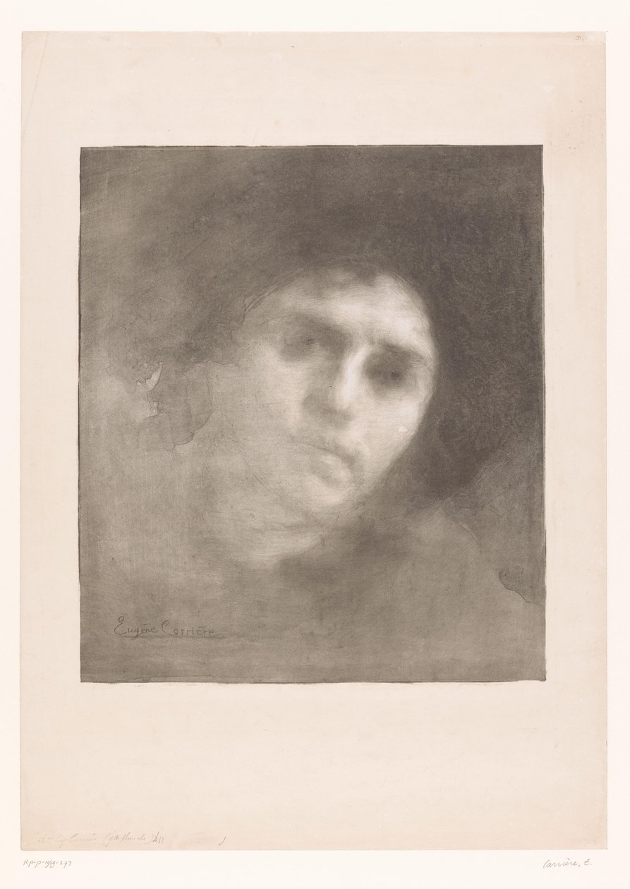 Retrato de Madame Carriere Senhora Eugene Carriere de Eugène Carrière