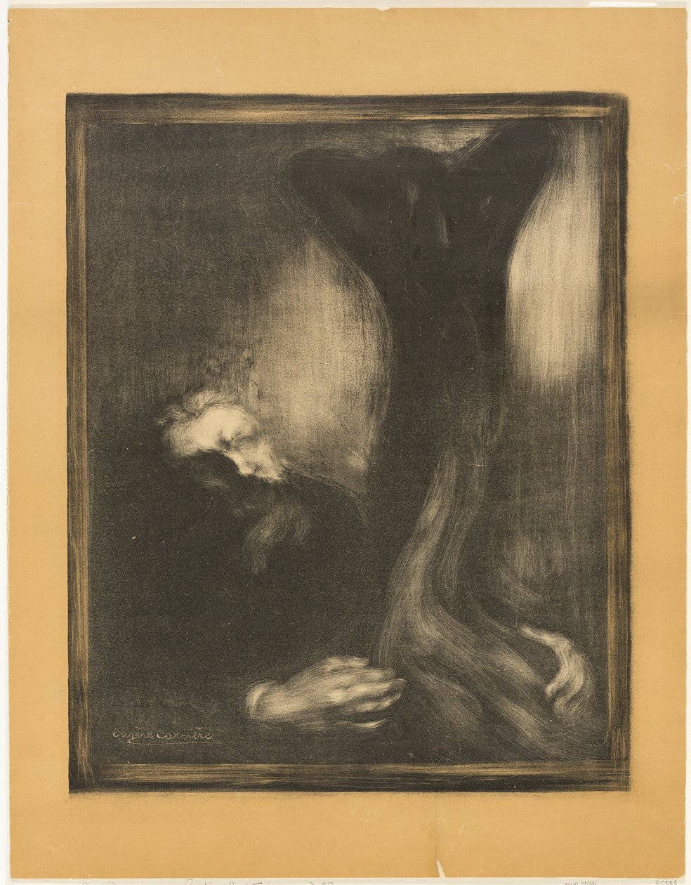 Rodin esculpindo de Eugène Carrière