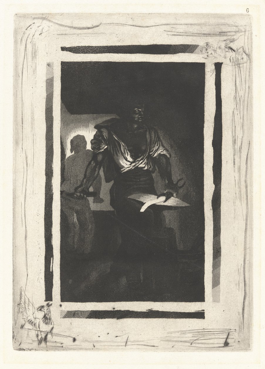 Um Ferreiro (Un Forgeron) de Eugène Delacroix