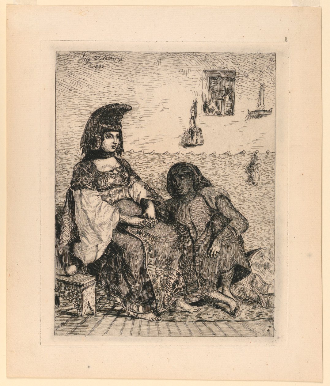 Uma mulher judia de Argel de Eugène Delacroix