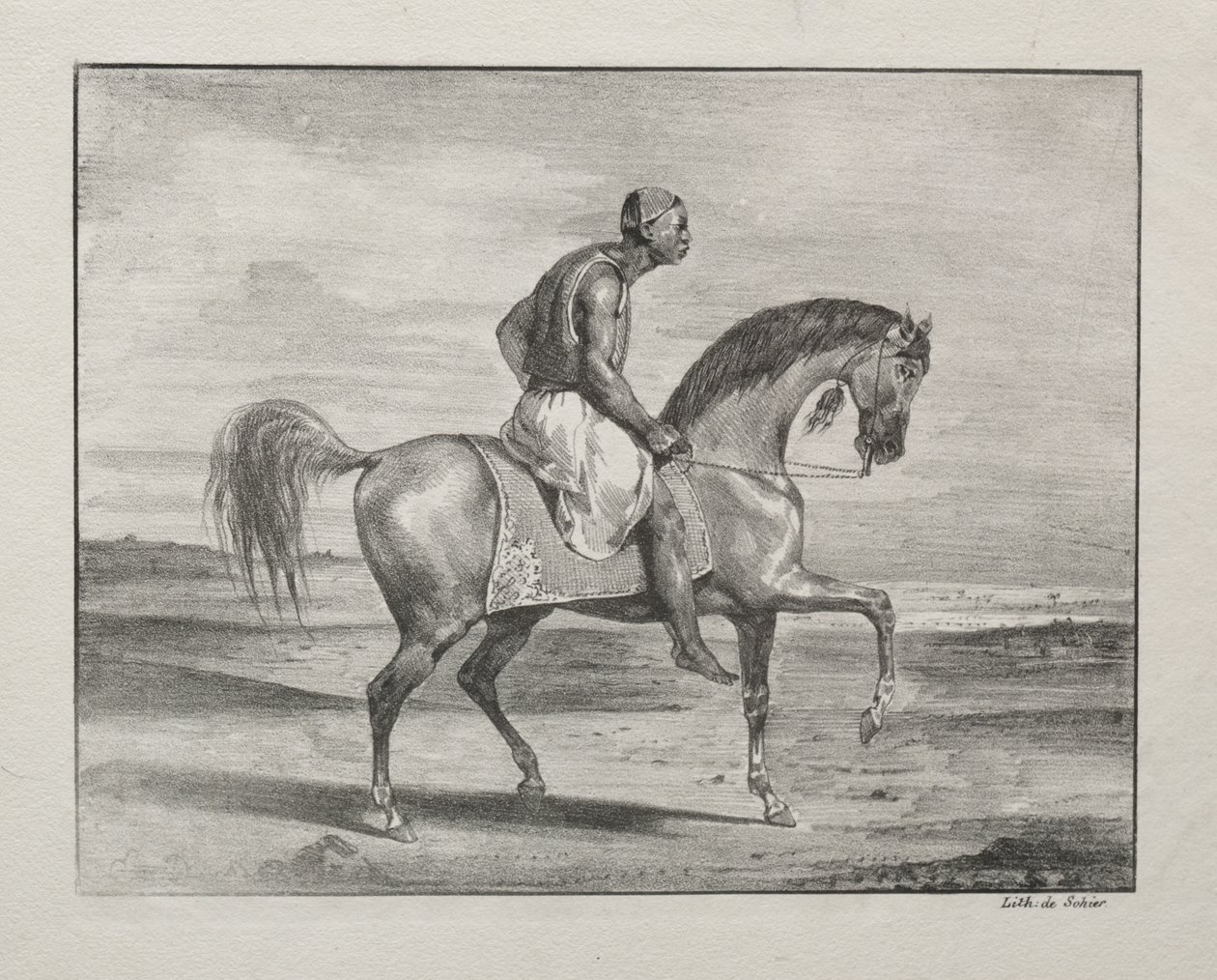 africano a cavalo de Eugène Delacroix