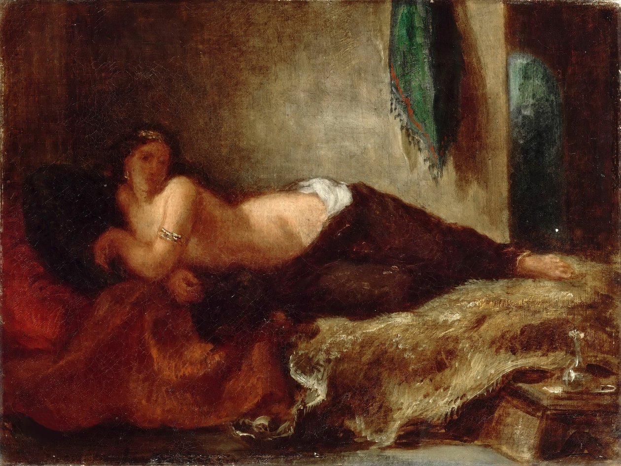 Uma odalisca, ca. 1849. de Eugène Delacroix