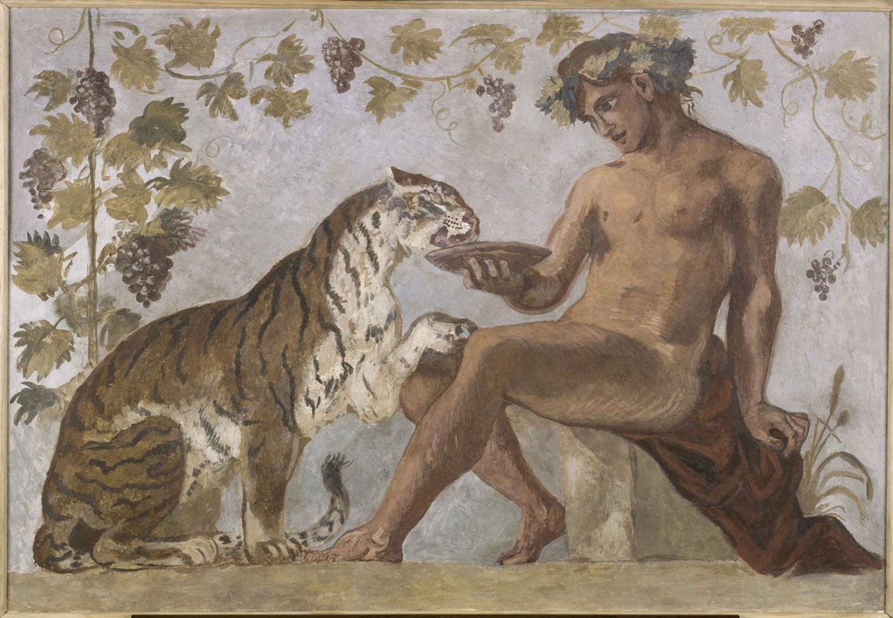 Baco com um tigre, 1834. de Eugène Delacroix