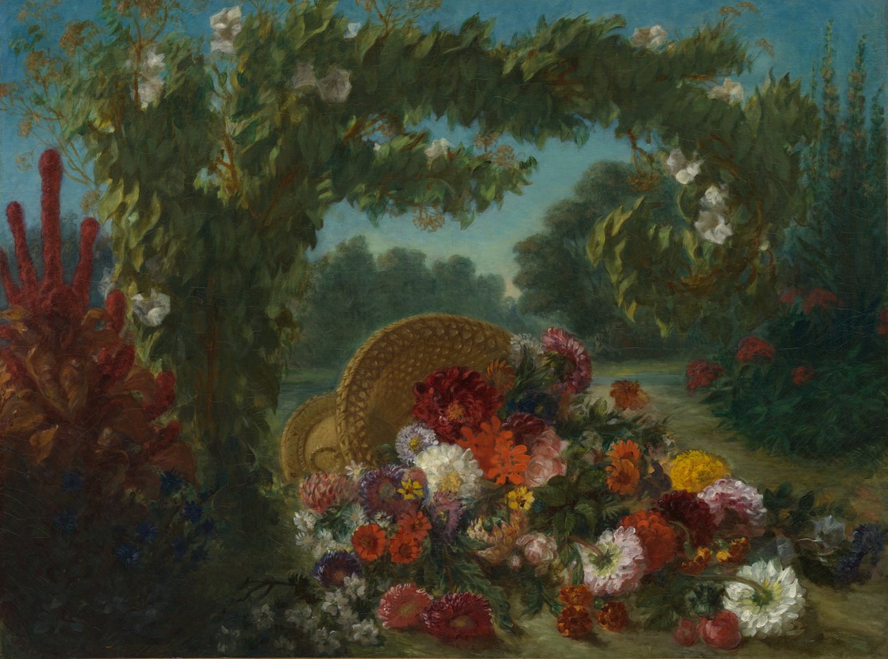 Cesto de Flores, 1848-49. de Eugène Delacroix