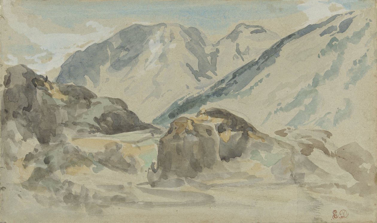 Paisagem de montanha de Eugène Delacroix
