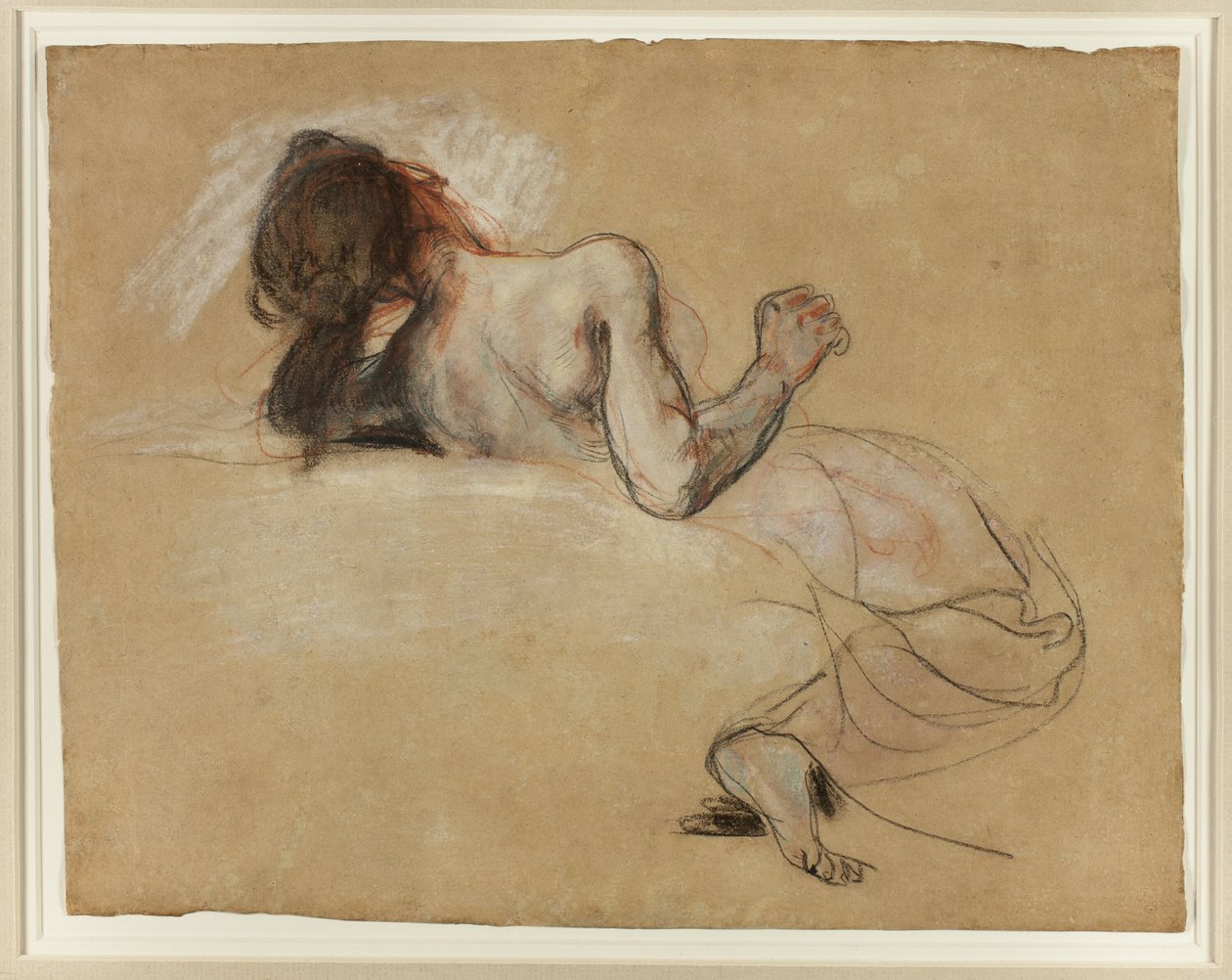 Mulher agachada de Eugène Delacroix