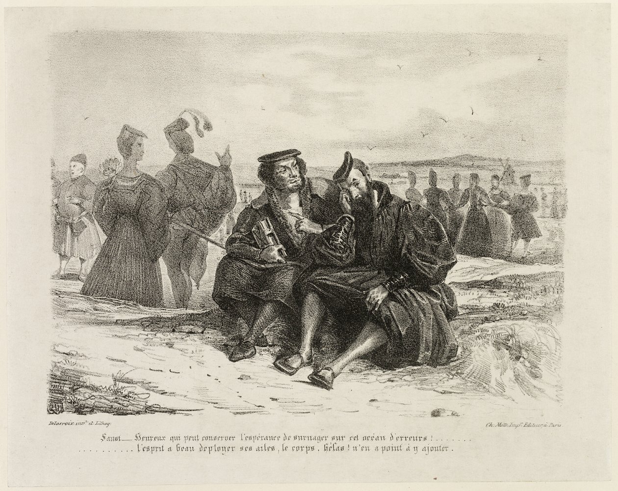 Fausto e Wagner de Eugène Delacroix