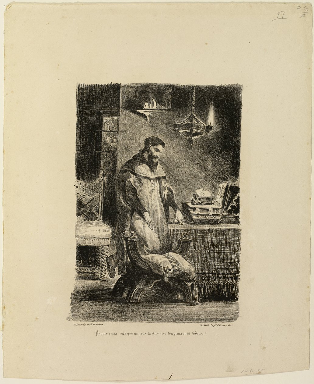 Fausto em seu estudo de Eugène Delacroix