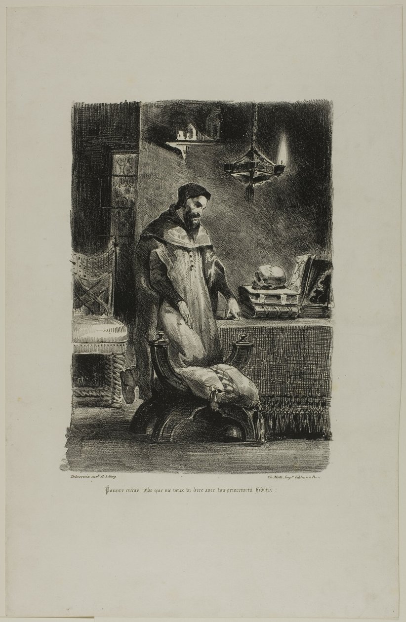 Fausto em seu estudo, de Fausto de Eugène Delacroix