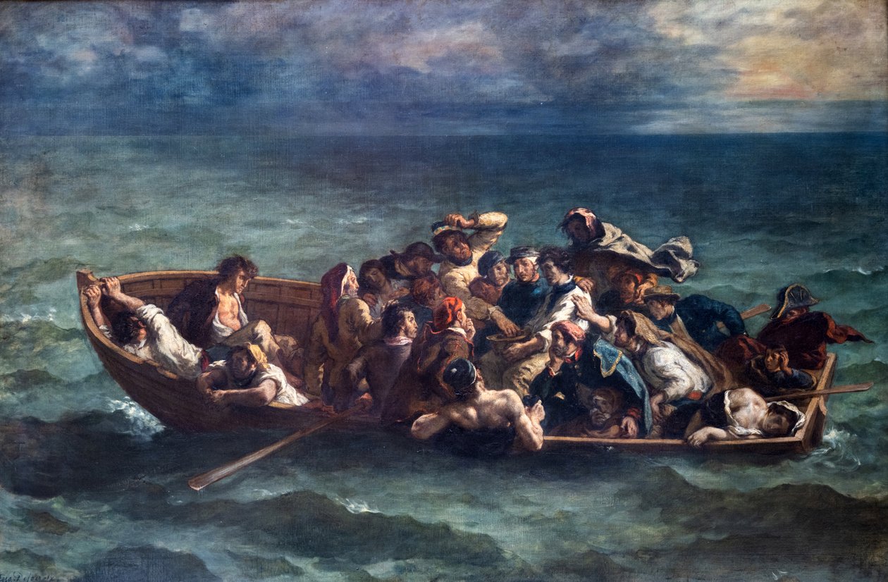 Francês:  Le naufrage de Don Juan Naufrágio de Don Juan de Eugène Delacroix