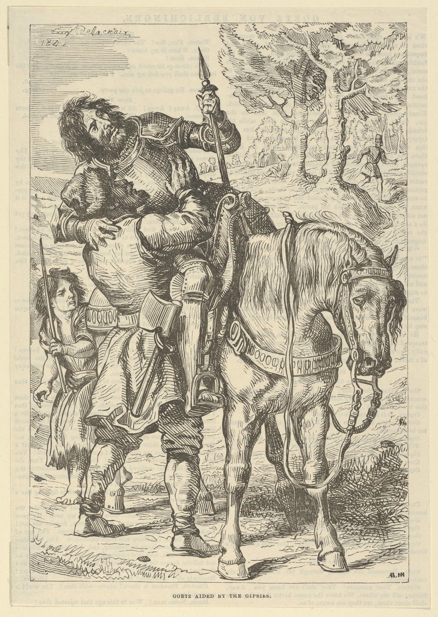 Goetz Ajudado pelos ciganos, depois de 1845., depois de 1845. de Eugène Delacroix