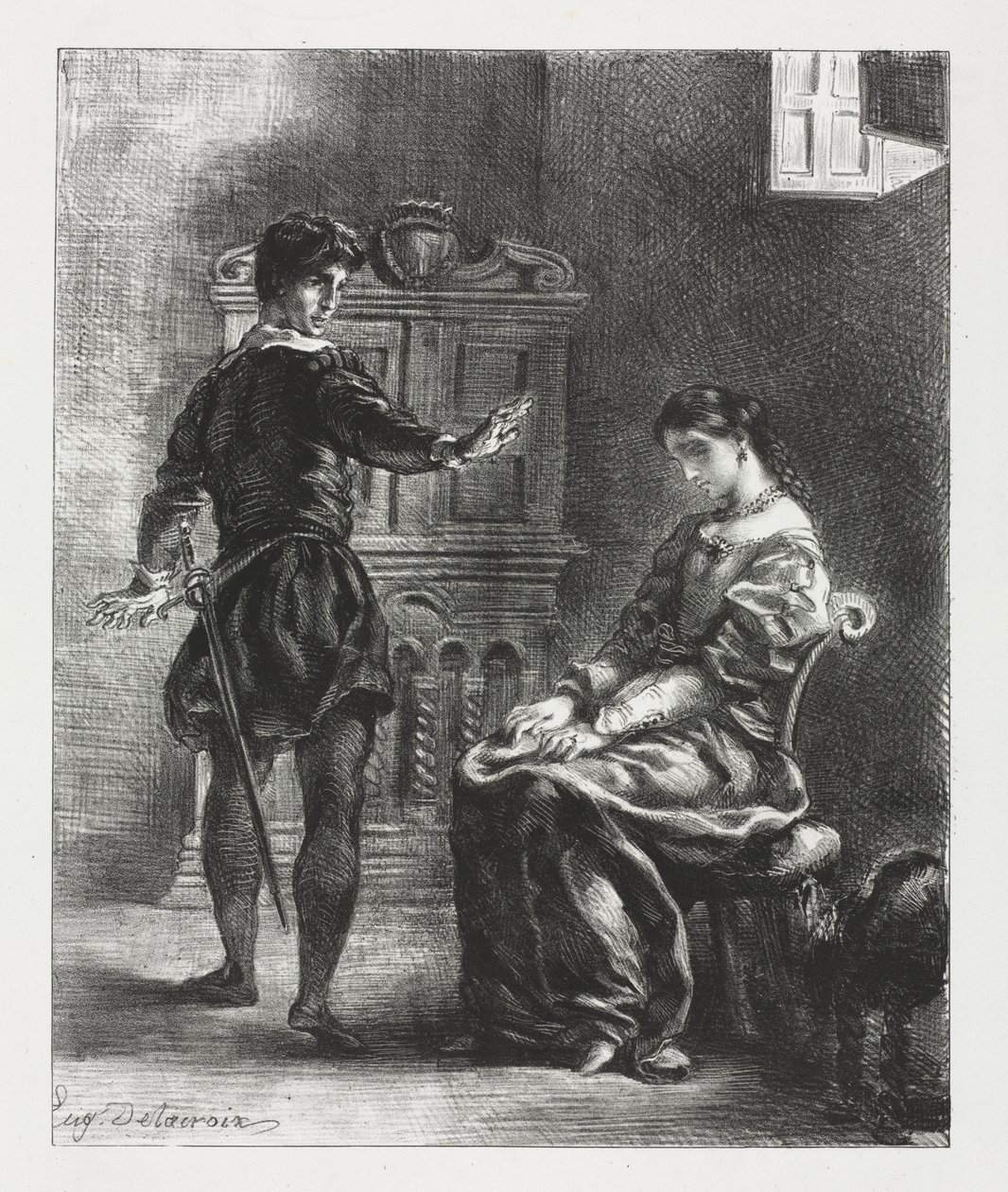 Hamlet: Hamlet e Ofélia de Eugène Delacroix