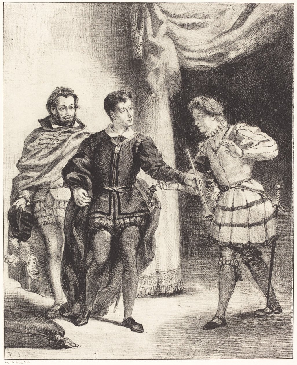 Hamlet e Guildenstern (Ato III, Cena II) de Eugène Delacroix
