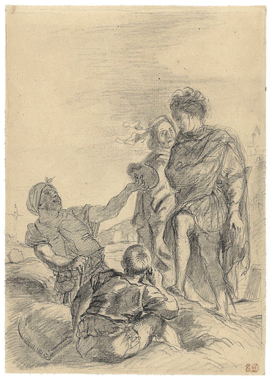Hamlet e os Coveiros de Eugène Delacroix