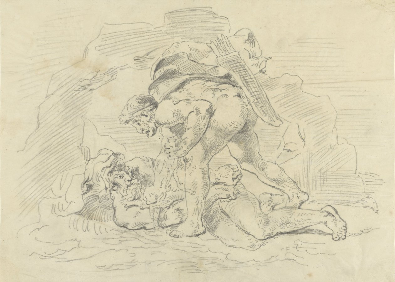 Hércules cativa Nereu de Eugène Delacroix