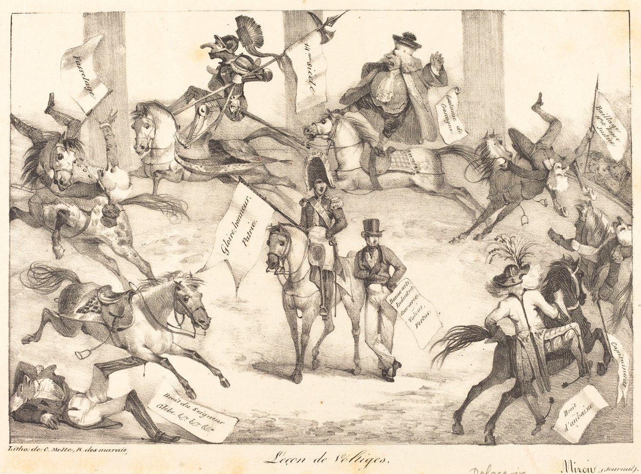 Aula de salto (truque de equitação) de Eugène Delacroix