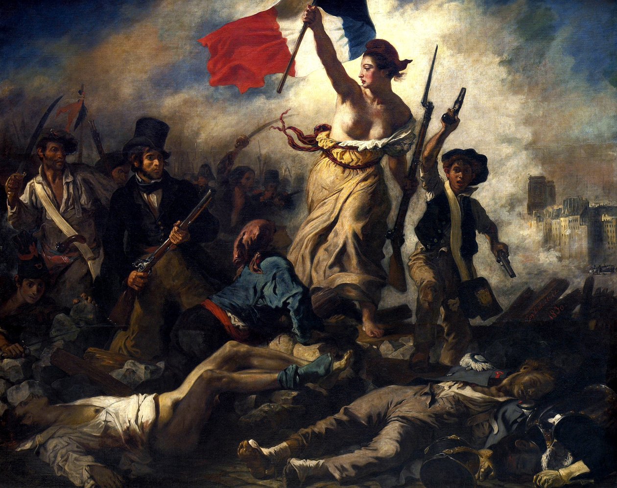 A liberdade à frente dos povos de Eugène Delacroix