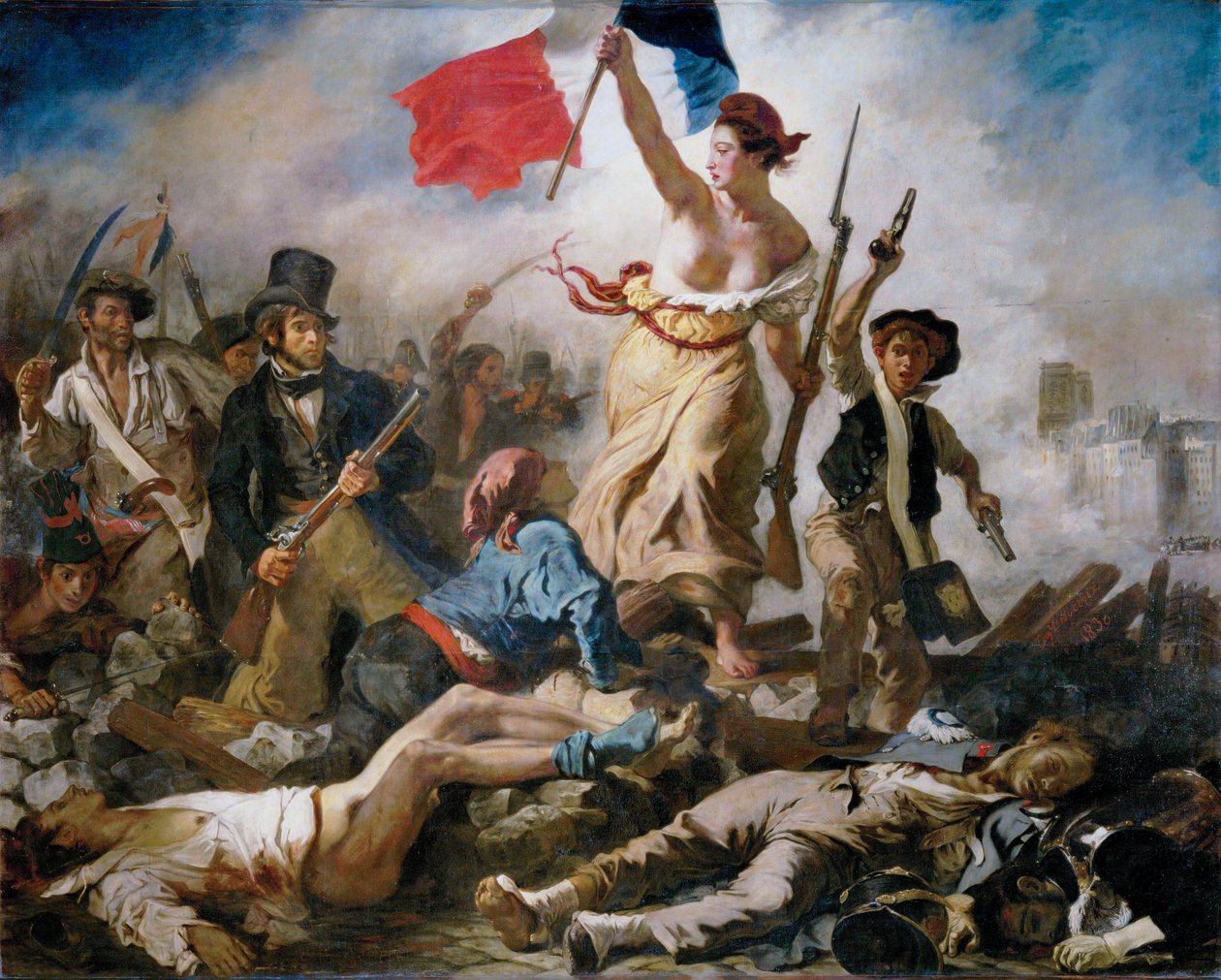 A liberdade à frente dos povos de Eugène Delacroix