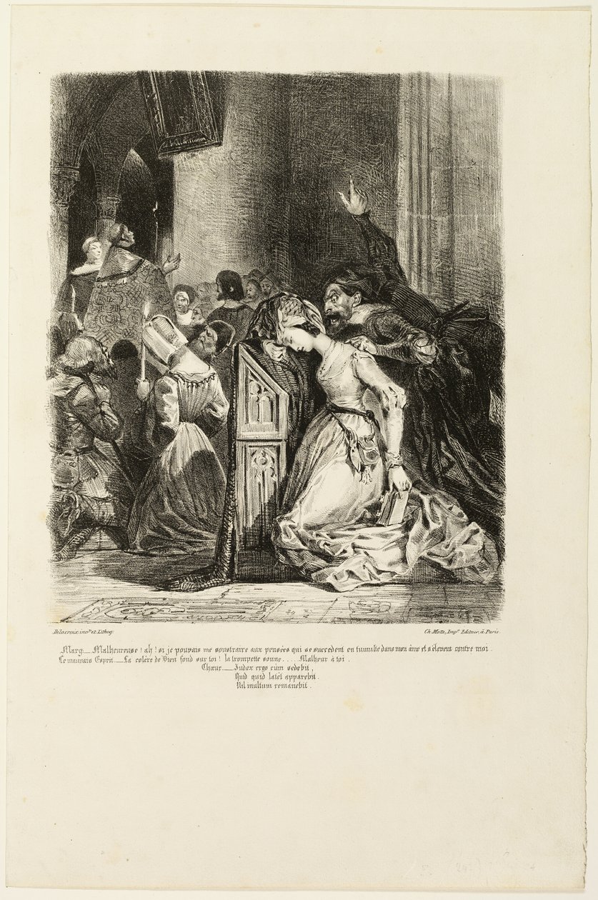 Marguerite na Igreja, de Fausto de Eugène Delacroix