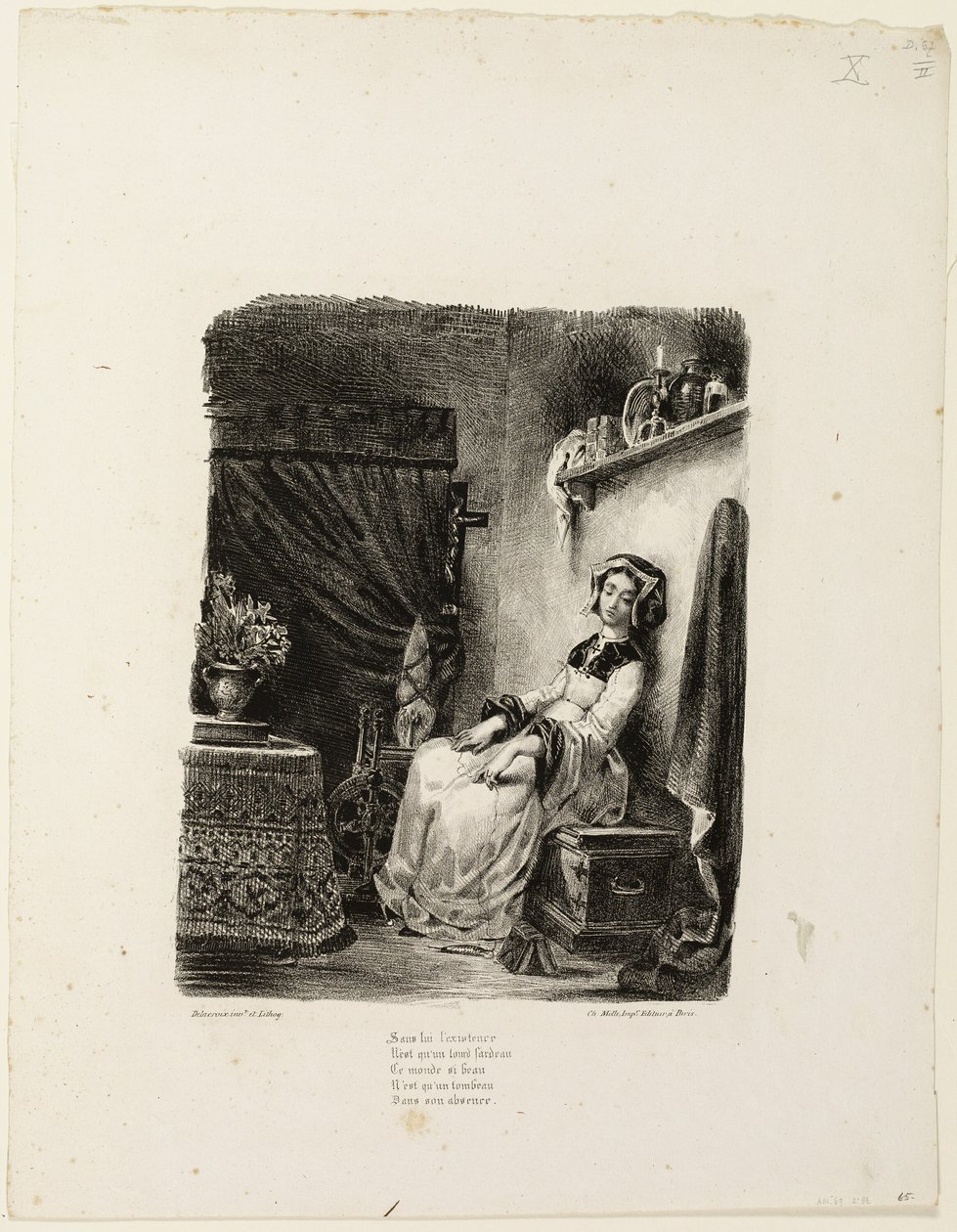 Marguerite na roda de fiar de Eugène Delacroix