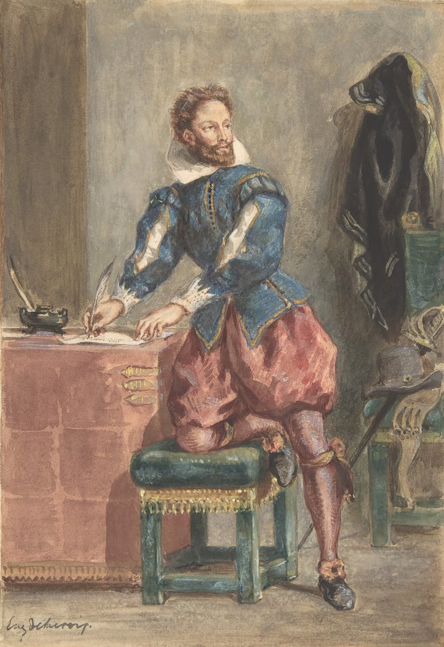 Mathurin Regnier, c. 1846. de Eugène Delacroix