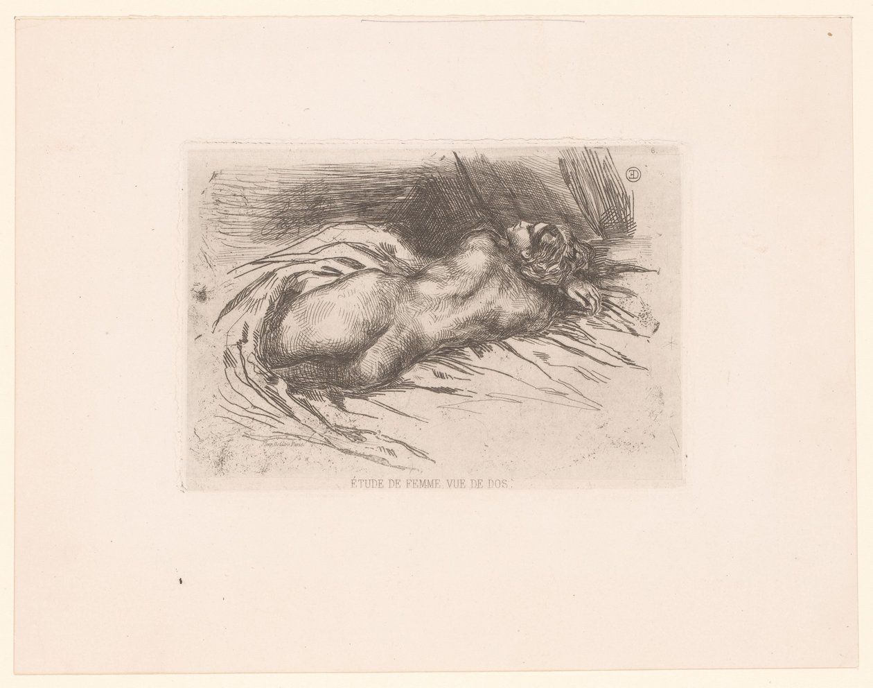 Mulher nua vista por trás
Étude de femme, vue de dos (título sobre o objecto) de Eugène Delacroix