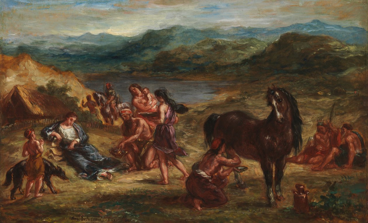 Ovídio entre os citas, 1862. de Ferdinand Victor Eugene Delacroix