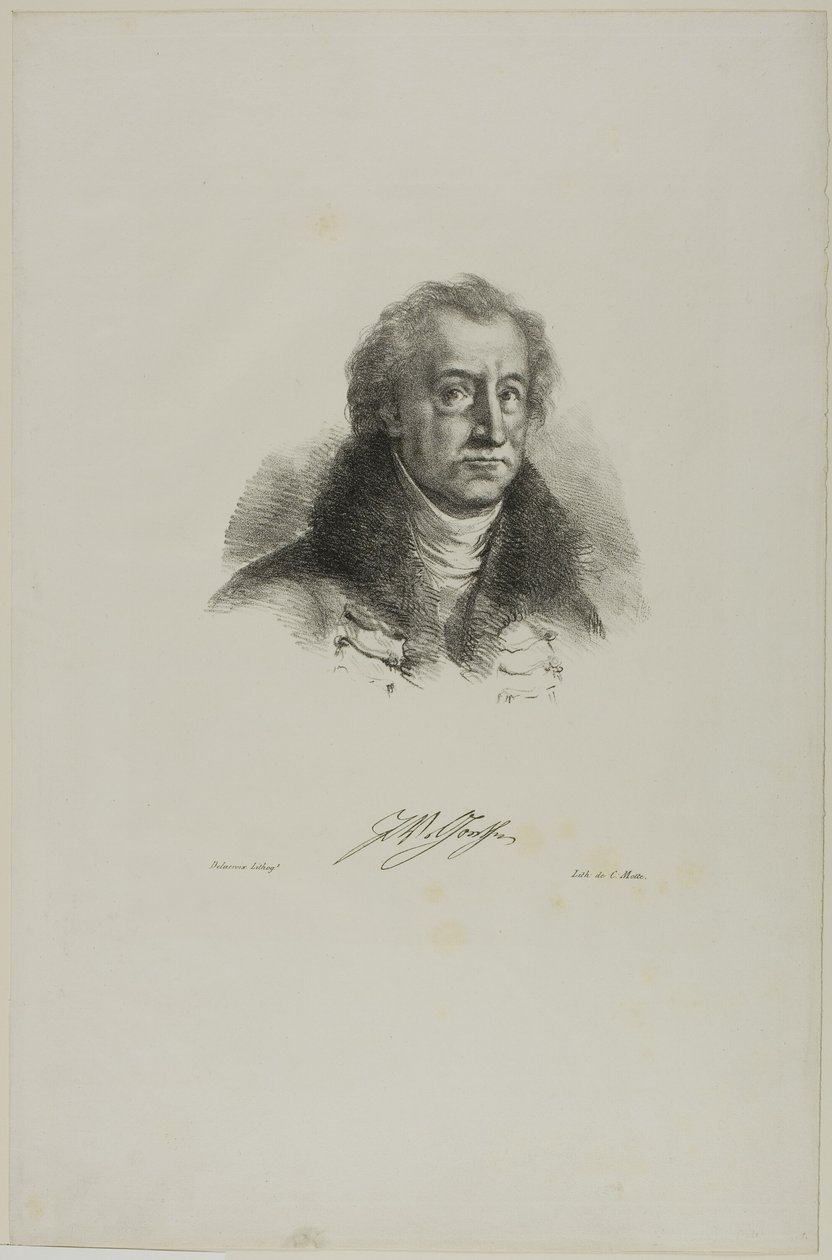 Retrato de Goethe, de Fausto de Eugène Delacroix