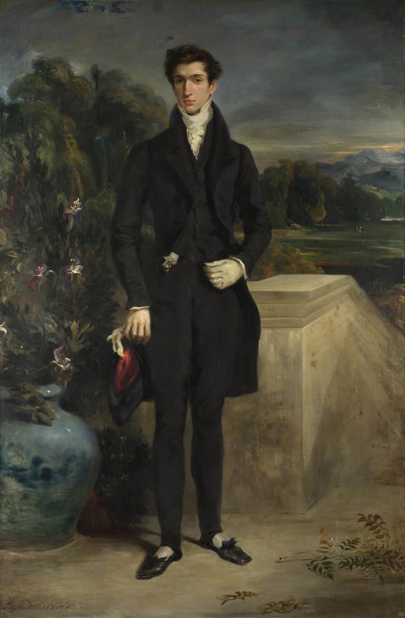 Retrato de Louis-Auguste Schwiter, 1826-1829. de Eugène Delacroix