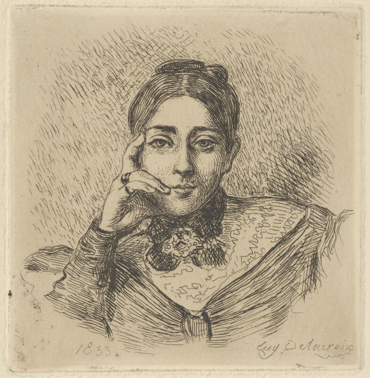 Retrato de Madame Frederic Villot, 1833., 1833. de Eugène Delacroix