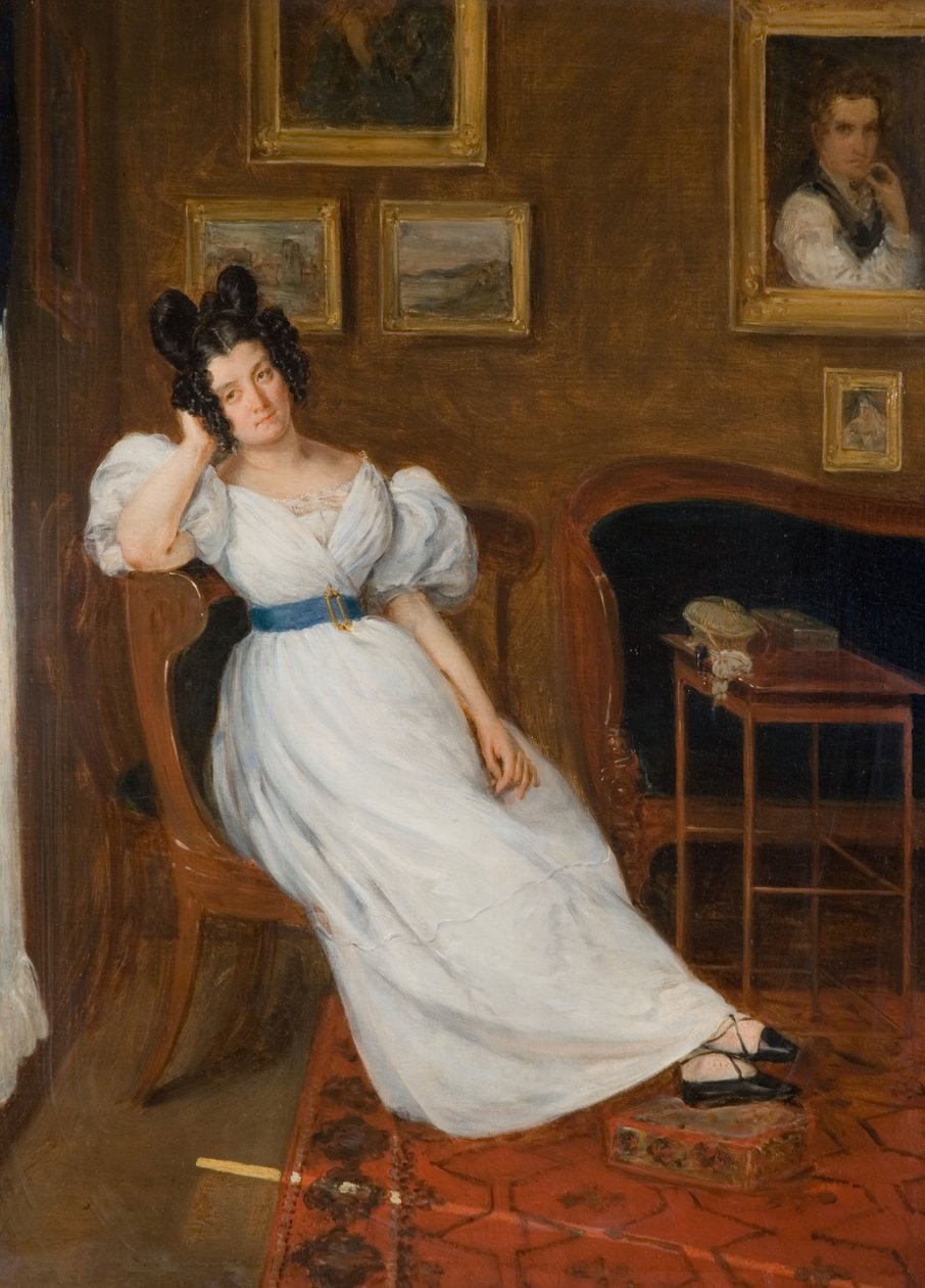 Retrato de Madame Simon, 1850. de Eugène Delacroix